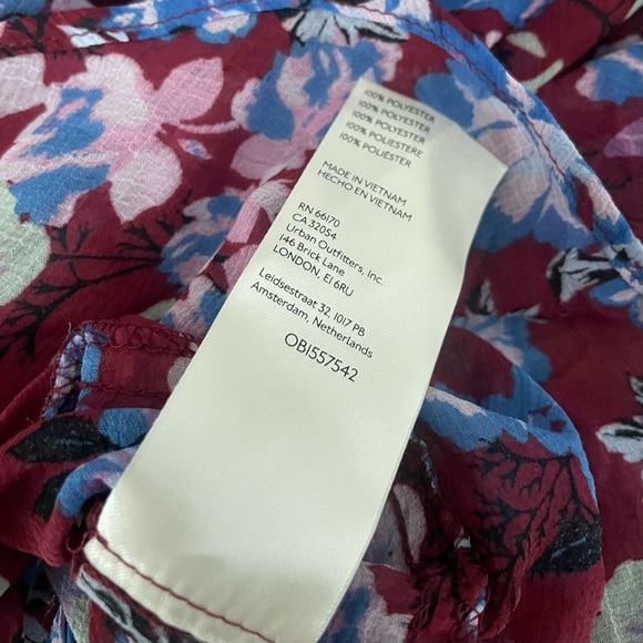 Free People Floral Maybel Shiraz Combo Top Size XS - Picture 8 of 9